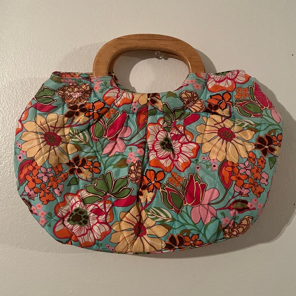 VERA BRADLEY TROPICAL SILK LIMITED EDITION KELLY AND WALLET SET